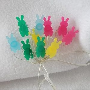 Easter Bunny Colorful Mini Lights 10 Count NWT